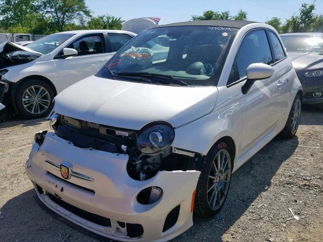 3C3CFFJH7JT378098 - 2018 FIAT 500 ABARTH WHITE photo 2