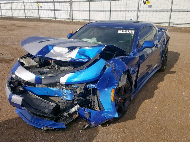 1G1FG1R79H0129757 - 2017 CHEVROLET CAMARO SS BLUE photo 2