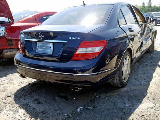 WDDGF85X68F157497 - 2008 MERCEDES-BENZ C 230 4MAT BLUE photo 4