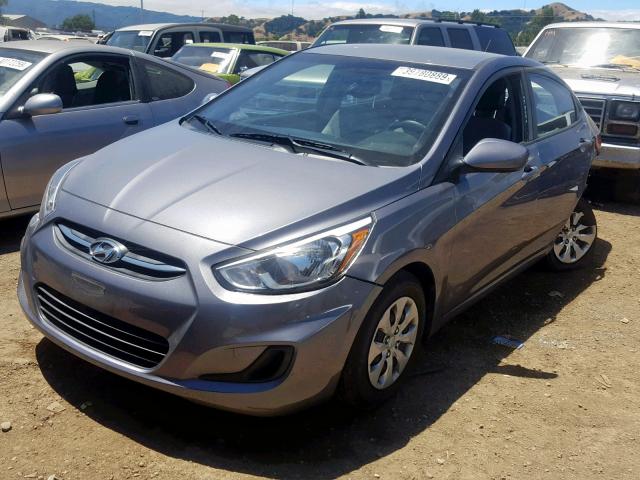 KMHCT4AE3GU108116 - 2016 HYUNDAI ACCENT SE GRAY photo 2