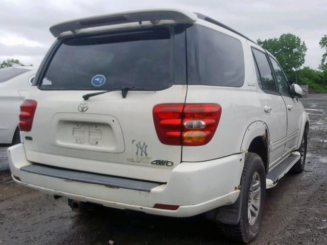 5TDBT48A63S204663 - 2003 TOYOTA SEQUOIA LI WHITE photo 4