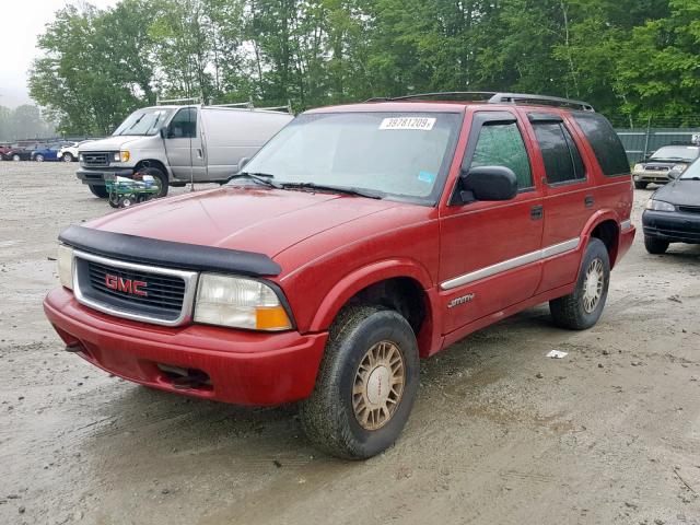 1GKDT13W3W2548493 - 1998 GMC JIMMY RED photo 2