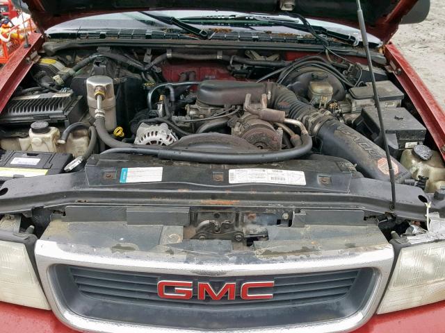 1GKDT13W3W2548493 - 1998 GMC JIMMY RED photo 7