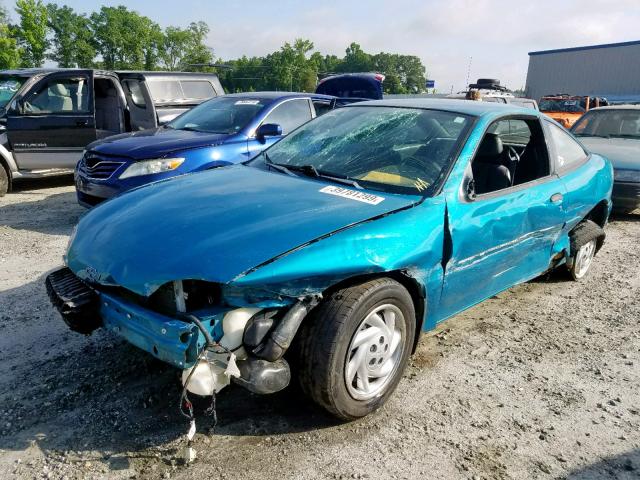 1G1JC1241W7246954 - 1998 CHEVROLET CAVALIER B TEAL photo 2