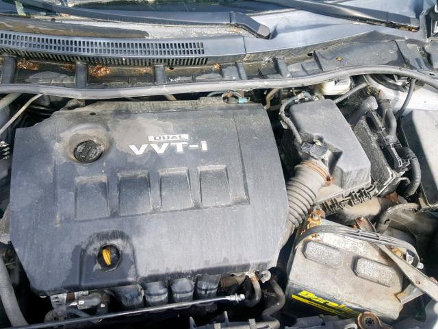 2T1BU4EE1AC418180 - 2010 TOYOTA COROLLA BA SILVER photo 7