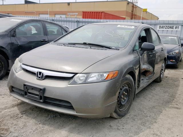 2HGFA16327H037489 - 2007 HONDA CIVIC DX GRAY photo 2