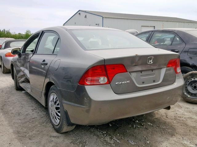 2HGFA16327H037489 - 2007 HONDA CIVIC DX GRAY photo 3