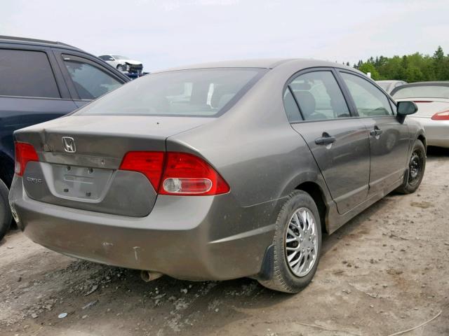 2HGFA16327H037489 - 2007 HONDA CIVIC DX GRAY photo 4