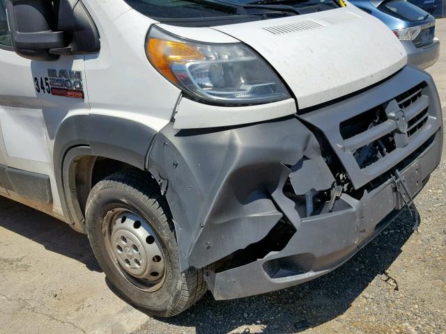 3C6TRVDG0HE530664 - 2017 RAM PROMASTER WHITE photo 9