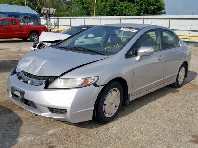 JHMFA3F2XAS006264 - 2010 HONDA CIVIC HYBR SILVER photo 2