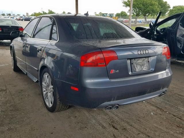 WAUGL78E77A127750 - 2007 AUDI NEW S4 QUA GRAY photo 3