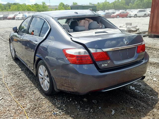 1HGCR2F89DA252617 - 2013 HONDA ACCORD EXL GRAY photo 3