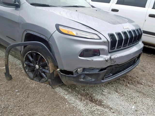 1C4PJLCB2EW295200 - 2014 JEEP CHEROKEE L SILVER photo 9