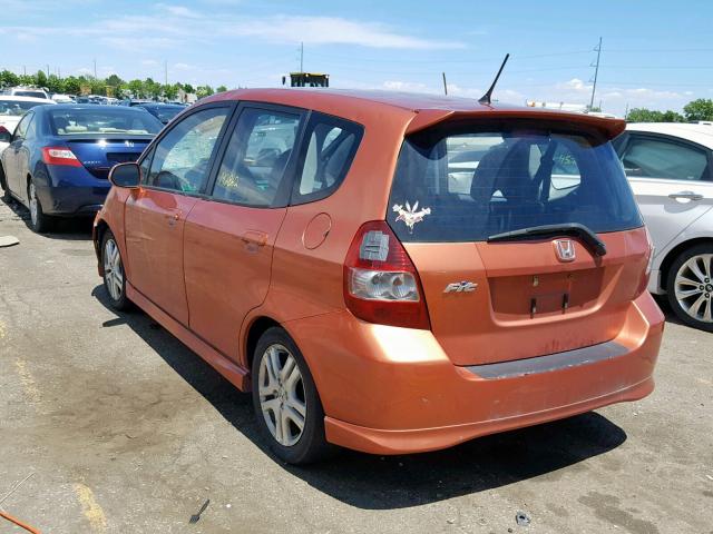 JHMGD38627S017019 - 2007 HONDA FIT S 橙色 照片 3