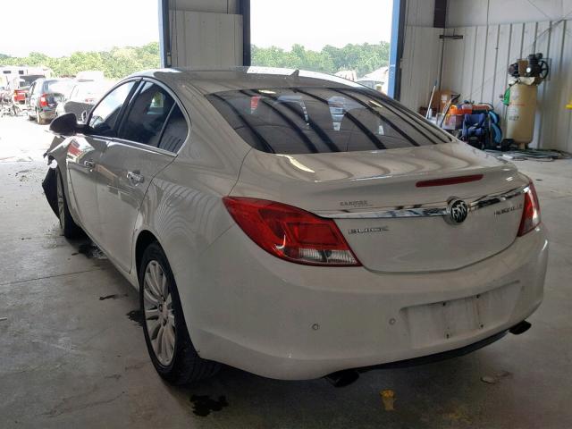 2G4GS5EV9D9235479 - 2013 BUICK REGAL PREM WHITE photo 3