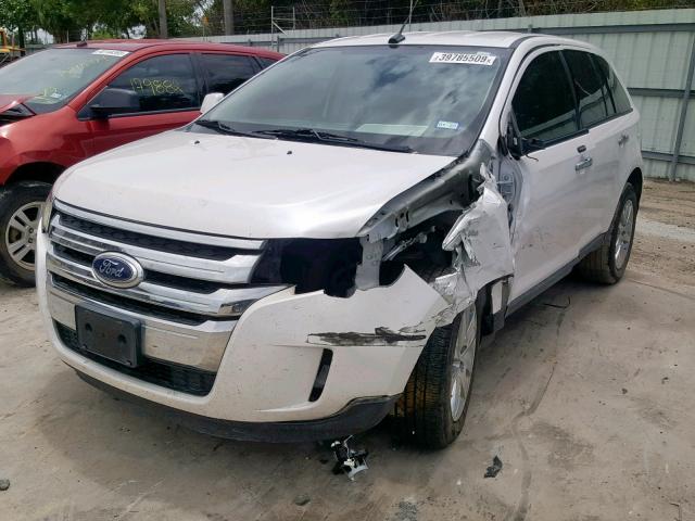 2FMDK3JC4BBA60835 - 2011 FORD EDGE SEL WHITE photo 2