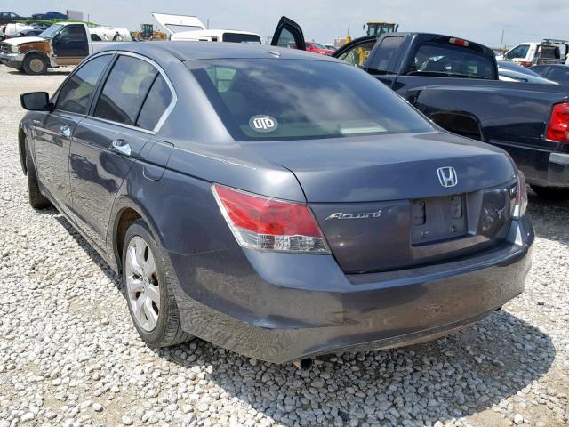 1HGCP36818A079967 - 2008 HONDA ACCORD EXL GRAY photo 3