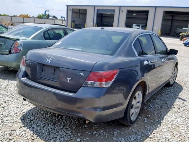 1HGCP36818A079967 - 2008 HONDA ACCORD EXL GRAY photo 4