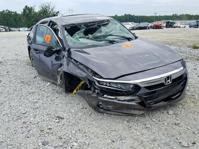 1HGCV3F55JA016162 - 2018 HONDA ACCORD HYB GRAY photo 1