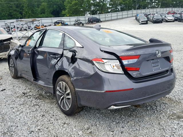 1HGCV3F55JA016162 - 2018 HONDA ACCORD HYB GRAY photo 3