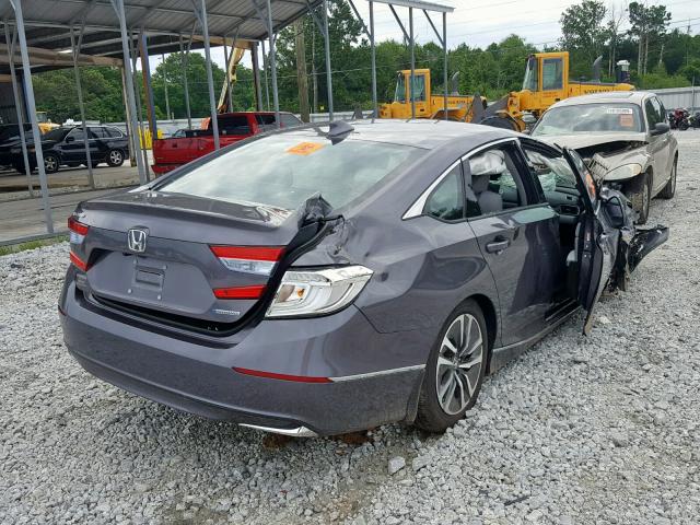 1HGCV3F55JA016162 - 2018 HONDA ACCORD HYB GRAY photo 4