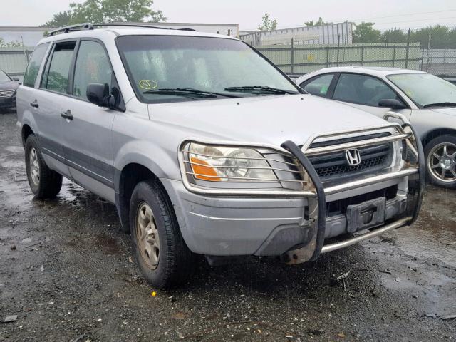 2HKYF18143H532203 - 2003 HONDA PILOT LX SILVER photo 1