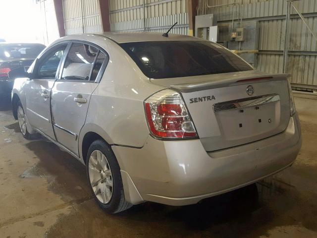 3N1AB6AP8CL767148 - 2012 NISSAN SENTRA 2.0 SILVER photo 3