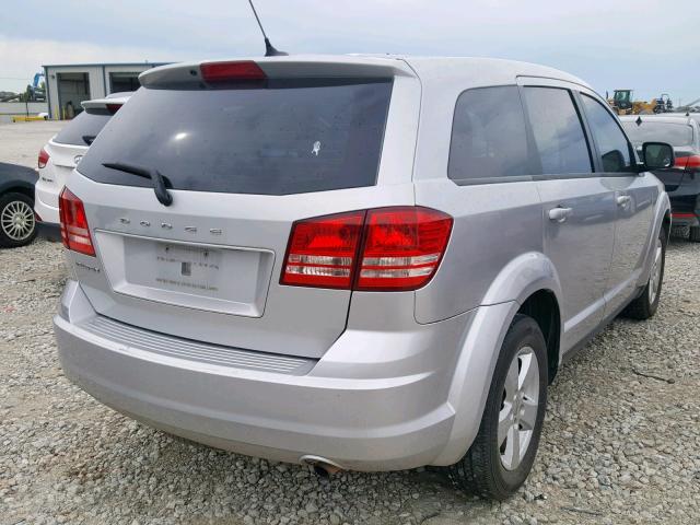 3C4PDCAB4DT518366 - 2013 DODGE JOURNEY SE SILVER photo 4