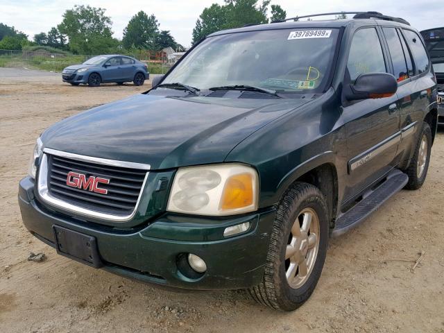 1GKDT13S822376890 - 2002 GMC ENVOY GREEN photo 2