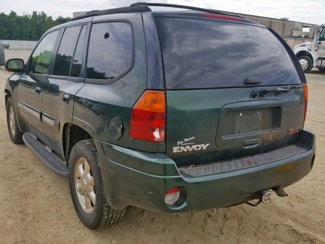 1GKDT13S822376890 - 2002 GMC ENVOY GREEN photo 3