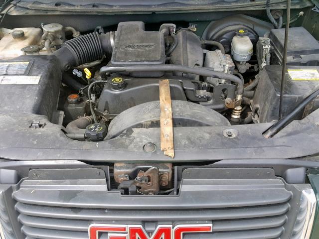 1GKDT13S822376890 - 2002 GMC ENVOY GREEN photo 7