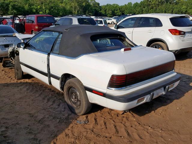 1C3XJ4533LG414394 - 1990 CHRYSLER LEBARON WHITE photo 3