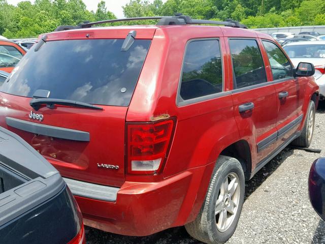 1J4GR48K15C539924 - 2005 JEEP GRAND CHER RED photo 4