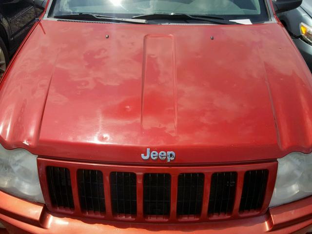 1J4GR48K15C539924 - 2005 JEEP GRAND CHER RED photo 7