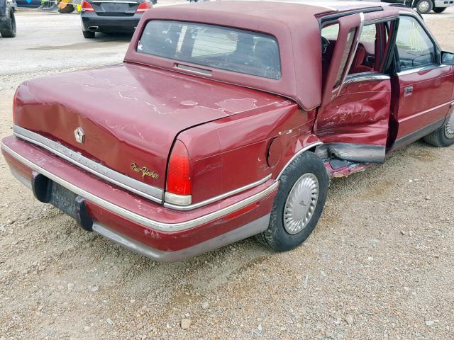 1C3XV66R2ND838012 - 1992 CHRYSLER NEW YORKER BURGUNDY photo 9