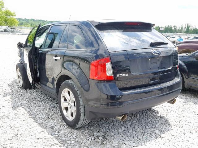 2FMDK3JC7BBB58130 - 2011 FORD EDGE SEL BLACK photo 3