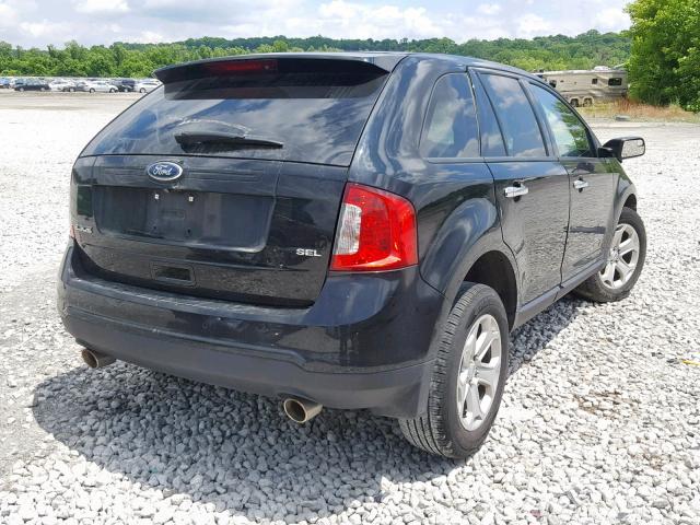 2FMDK3JC7BBB58130 - 2011 FORD EDGE SEL BLACK photo 4