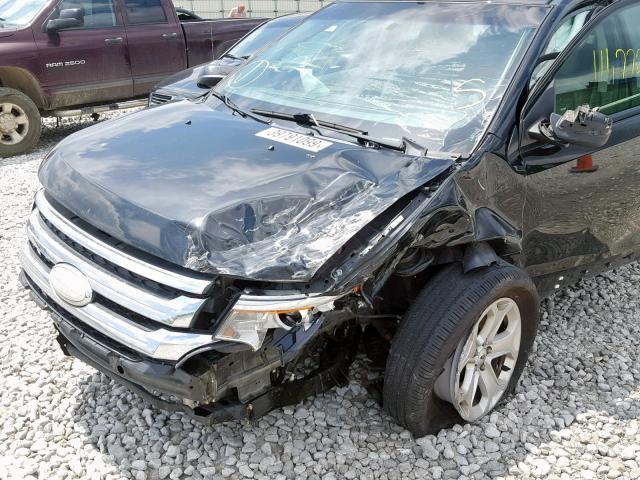 2FMDK3JC7BBB58130 - 2011 FORD EDGE SEL BLACK photo 9