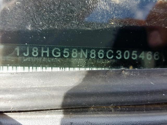 1J8HG58N86C305466 - 2006 JEEP COMMANDER BLACK photo 10