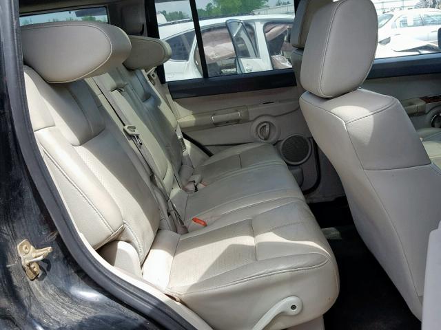 1J8HG58N86C305466 - 2006 JEEP COMMANDER BLACK photo 6