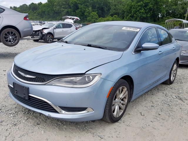 1C3CCCAB8FN681627 - 2015 CHRYSLER 200 LIMITE BLUE photo 2