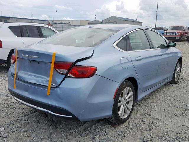 1C3CCCAB8FN681627 - 2015 CHRYSLER 200 LIMITE BLUE photo 4