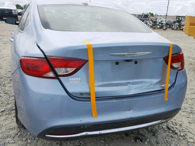 1C3CCCAB8FN681627 - 2015 CHRYSLER 200 LIMITE BLUE photo 9