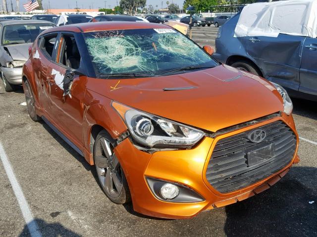 KMHTC6AE8FU216726 - 2015 HYUNDAI VELOSTER T ORANGE photo 1