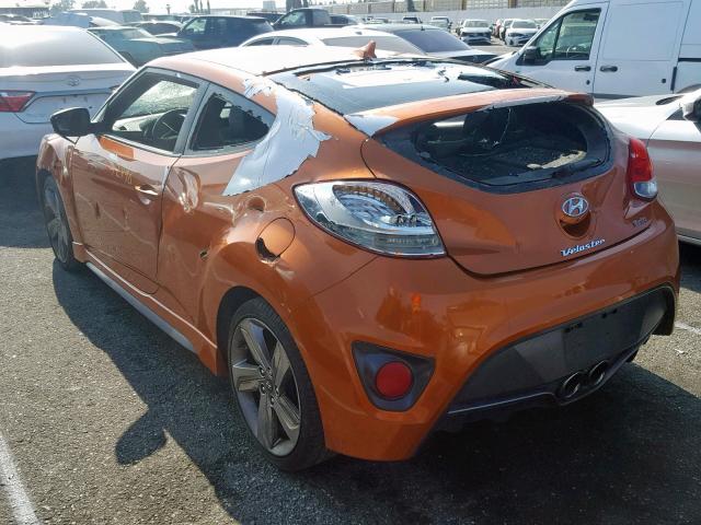 KMHTC6AE8FU216726 - 2015 HYUNDAI VELOSTER T ORANGE photo 3