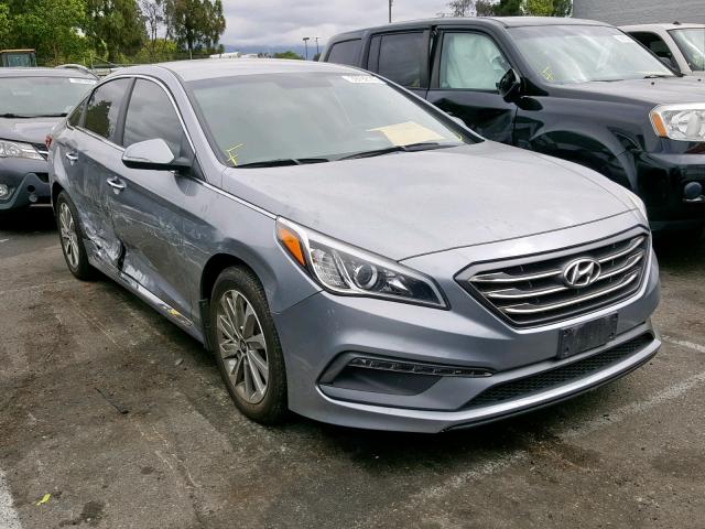 5NPE34AF3FH073561 - 2015 HYUNDAI SONATA SPO GRAY photo 1