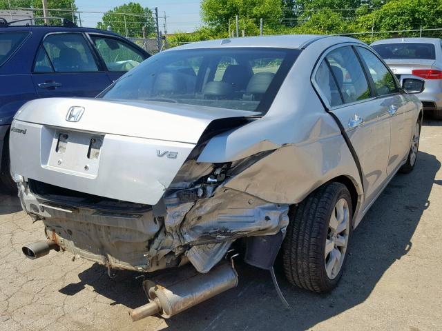 1HGCP36818A062019 - 2008 HONDA ACCORD EXL SILVER photo 4