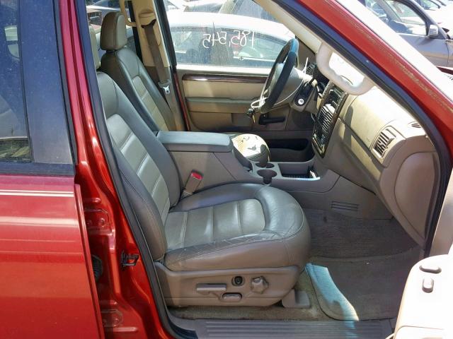 1FMZU64W12ZB09431 - 2002 FORD EXPLORER E RED photo 5