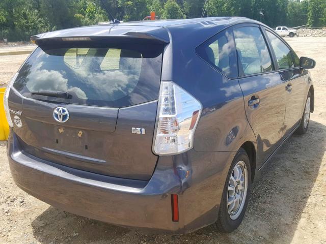 JTDZN3EU3EJ010755 - 2014 TOYOTA PRIUS V GRAY photo 4