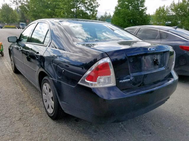 3FAHP06Z87R102568 - 2007 FORD FUSION S BLACK photo 3